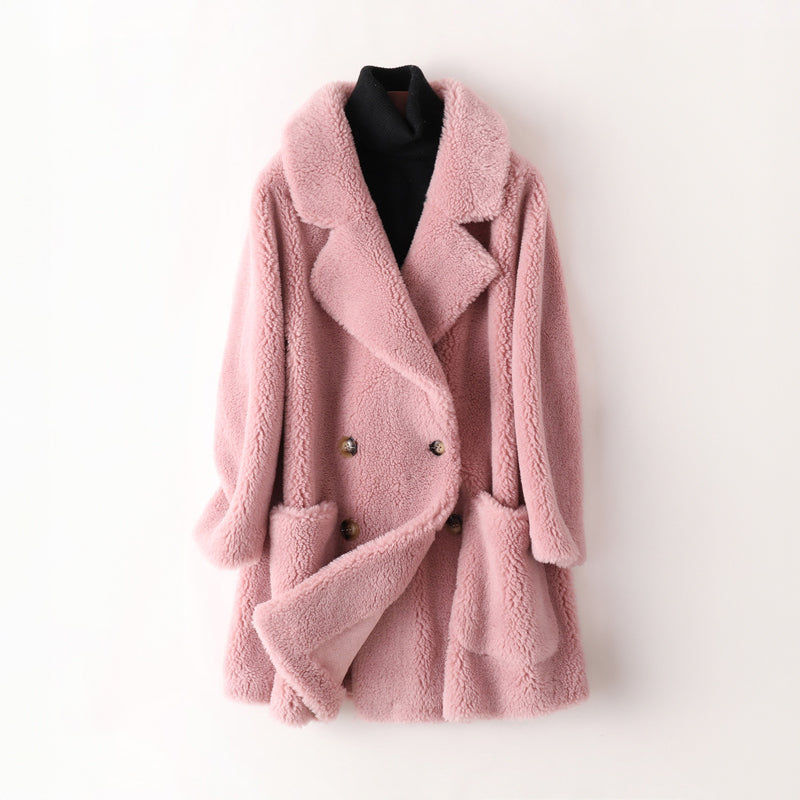Sage | Oversized Shearling Coat - ginlerie 3
