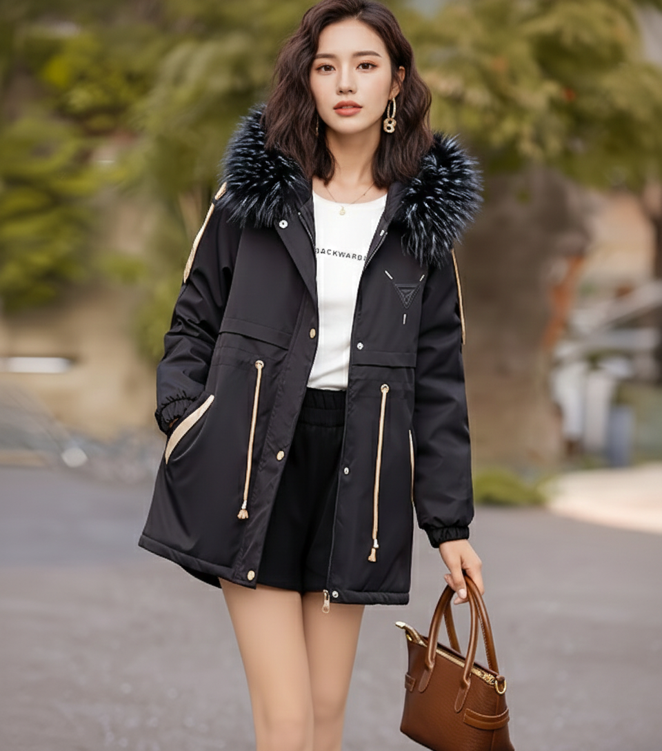 Scarlett | Faux-Fur Utility Parka Jacket Women - ginlerie 2