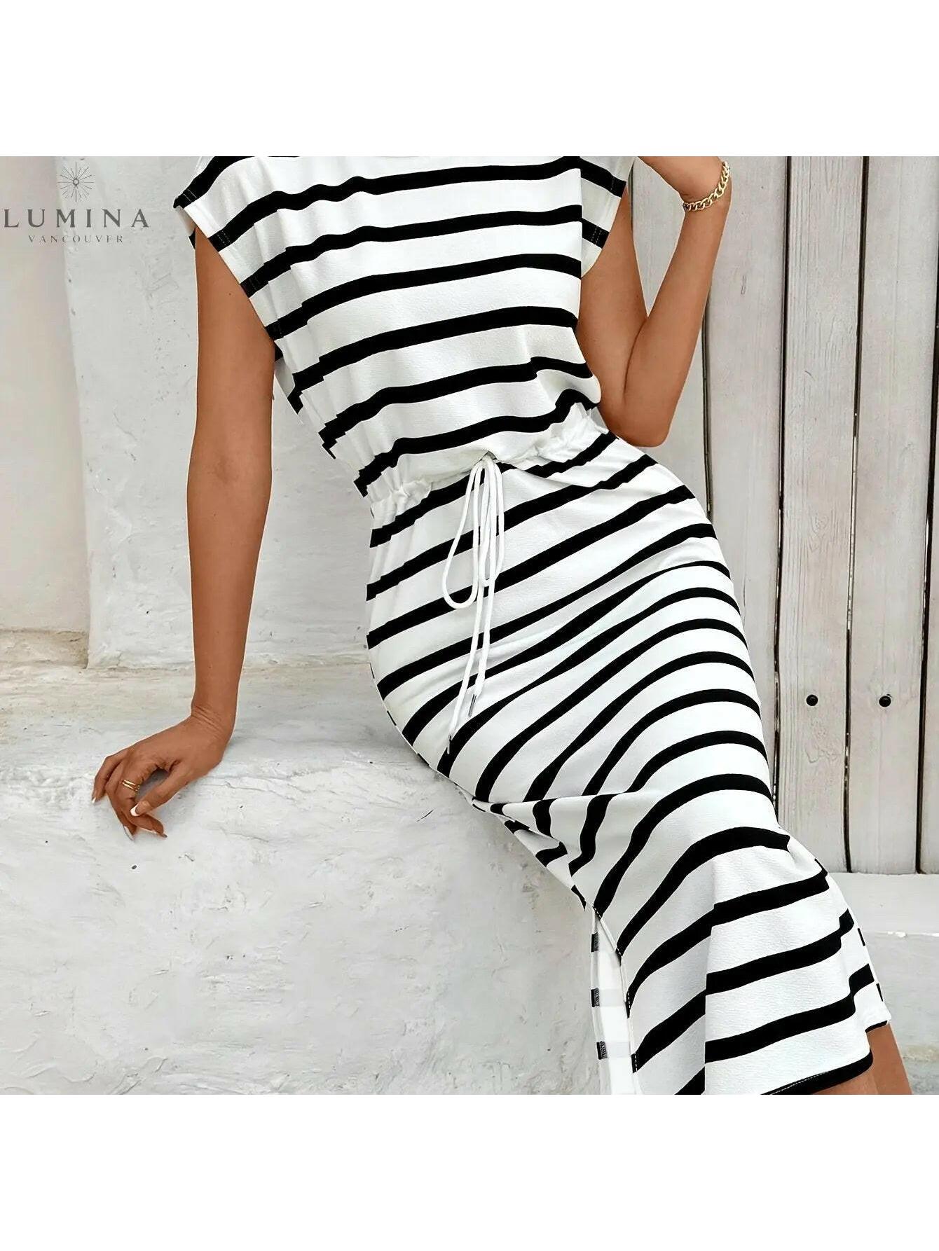 Sienna | Striped Knit Dress - ginlerie 3