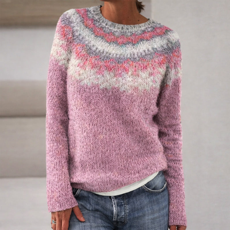 Sofia | Patterned Knit Sweater - ginlerie 0