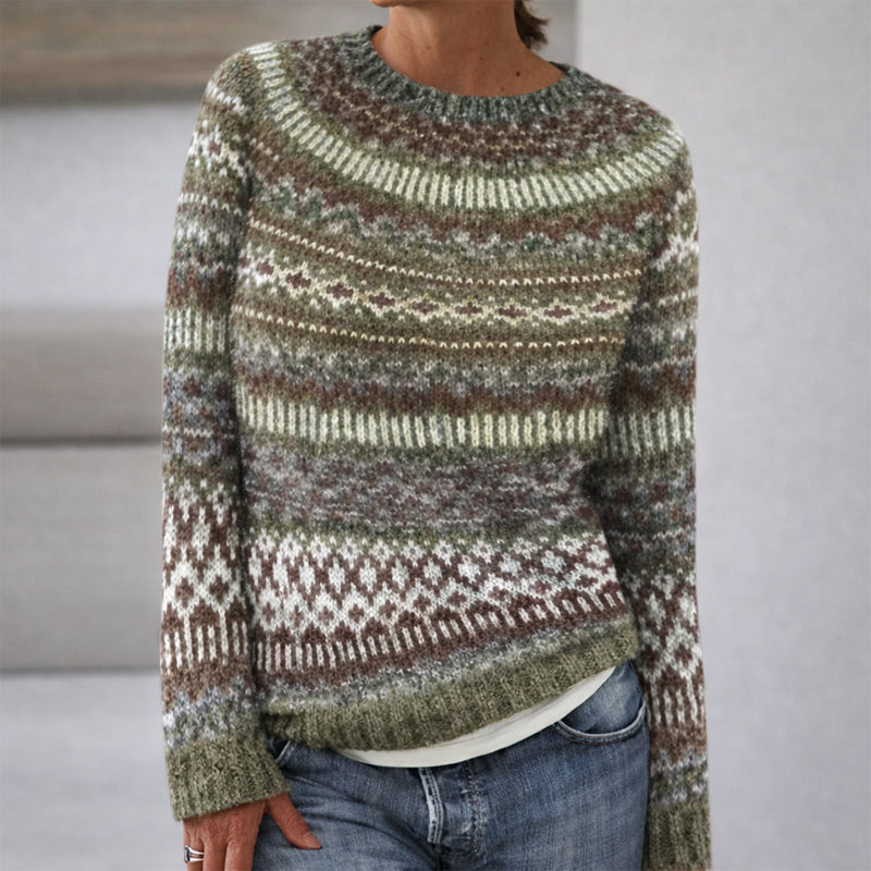 Sofia | Patterned Knit Sweater - ginlerie 2