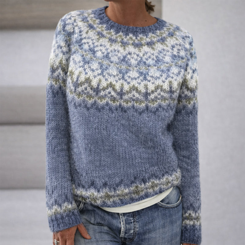 Sofia | Patterned Knit Sweater - ginlerie 3