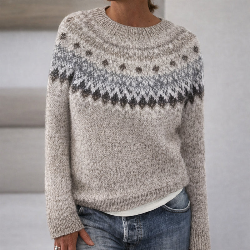 Sofia | Patterned Knit Sweater - ginlerie 4