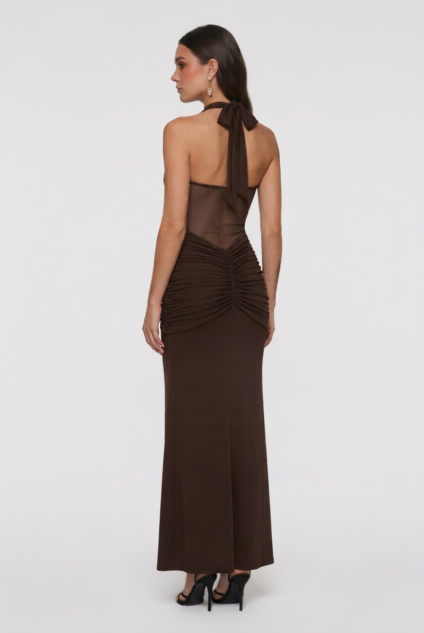 Sophia | Elegant Halter Maxi Dress - ginlerie 3