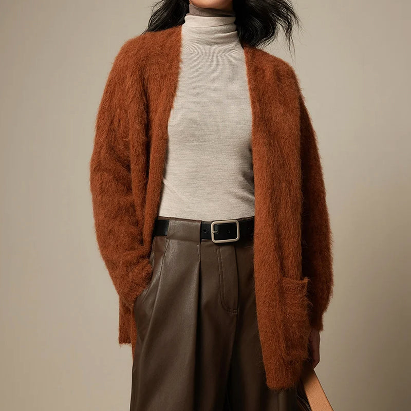 Sophia | Ultra Soft Alpaca Cardigan Sweater - ginlerie 1