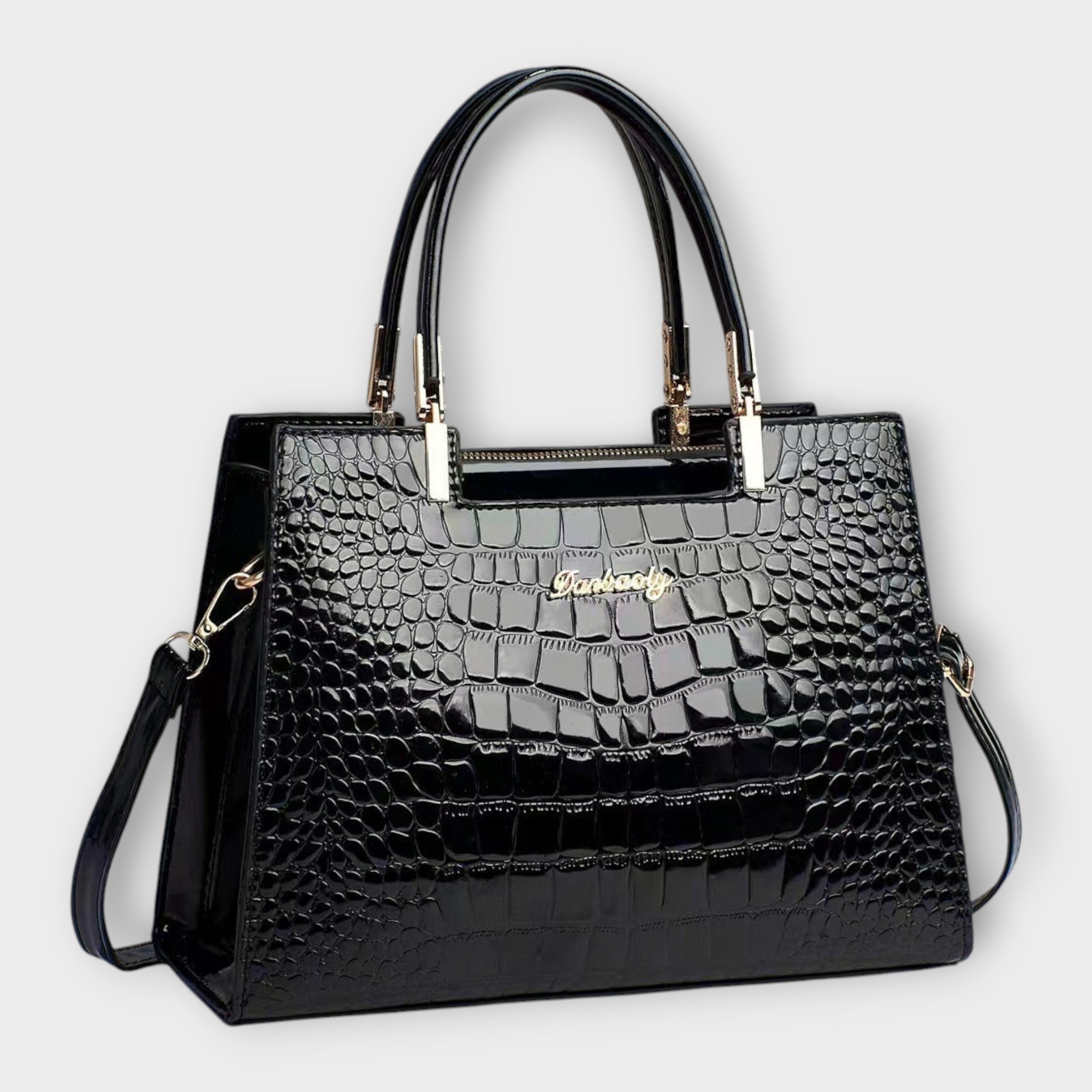 Victoria | Crocodile Pattern Handbag - ginlerie 0