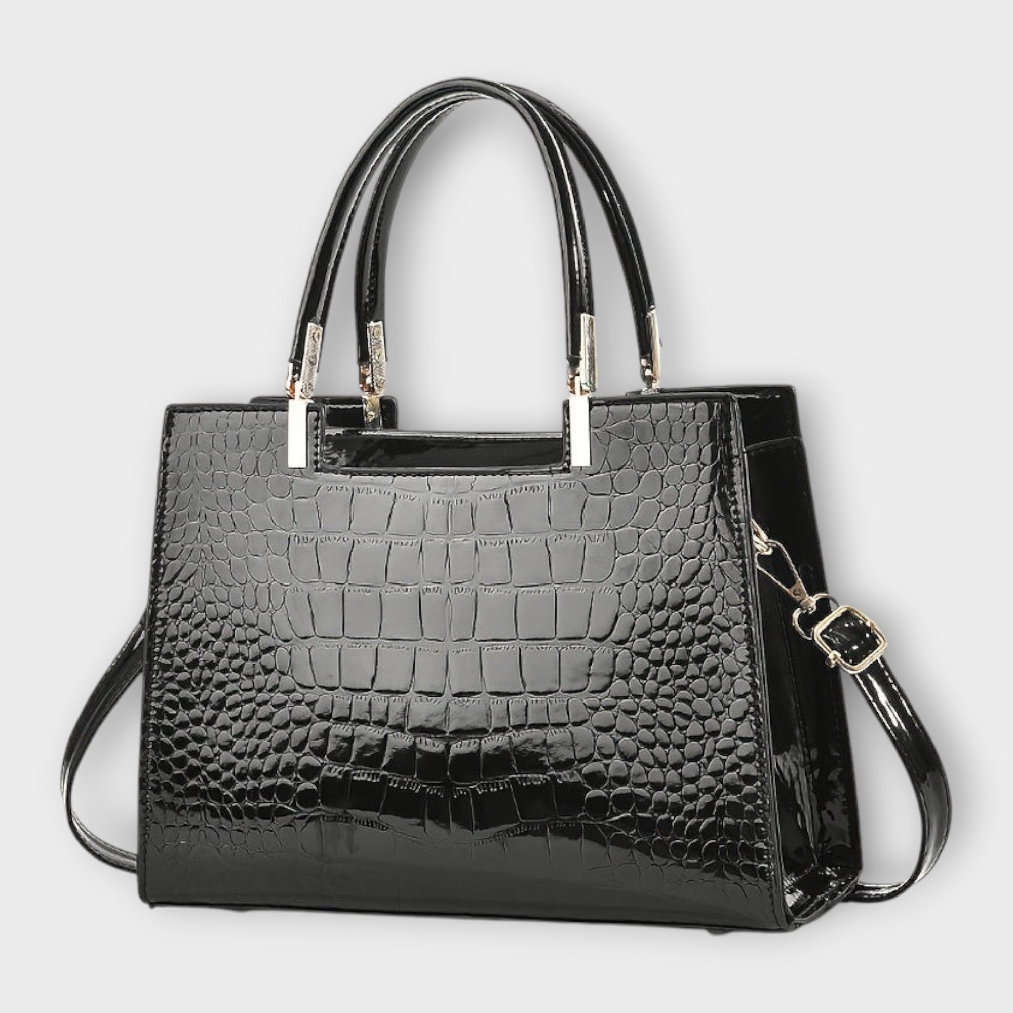 Victoria | Crocodile Pattern Handbag - ginlerie 1