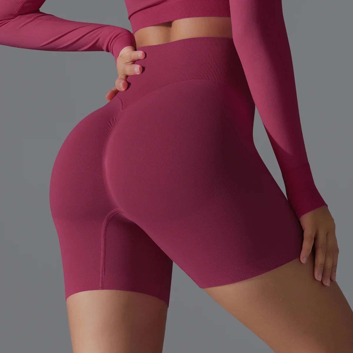 Victoria | High-Waisted Training Shorts - ginlerie 12