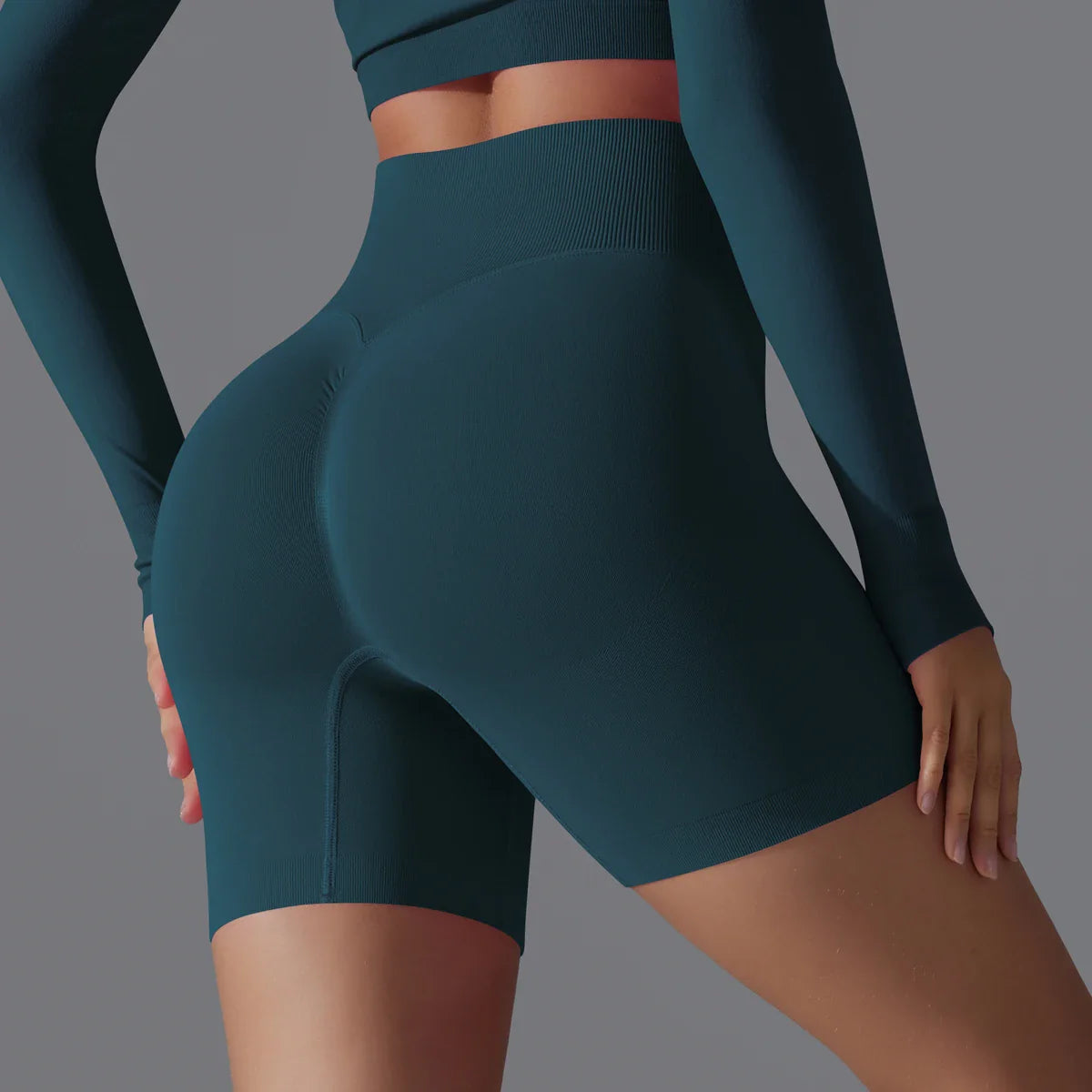 Victoria | High-Waisted Training Shorts - ginlerie 17