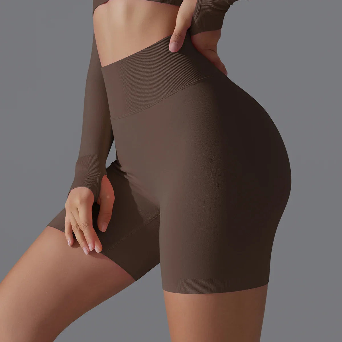 Victoria | High-Waisted Training Shorts - ginlerie 6