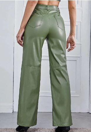Victoria | Slim Fit Black Leather Trousers - ginlerie 4
