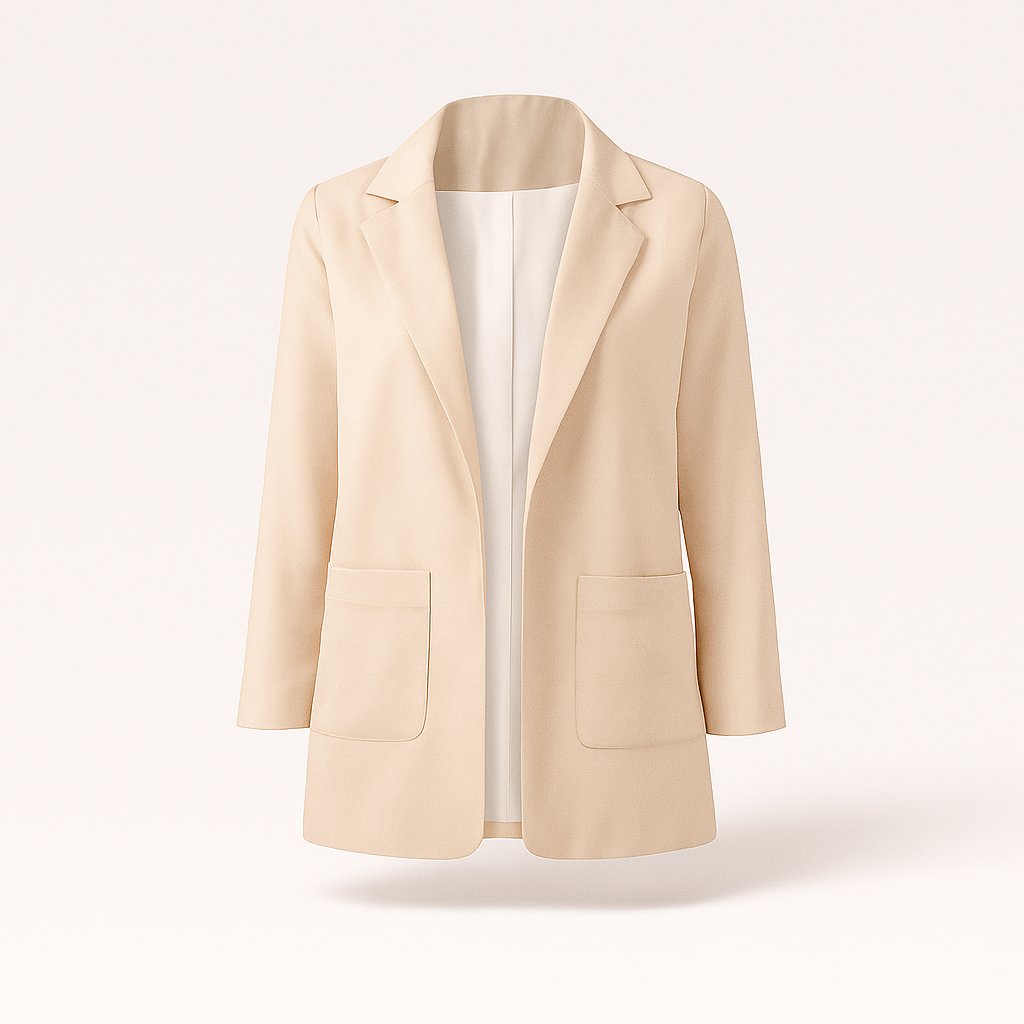 Women's Blazer Khaki Size M Polyester 2