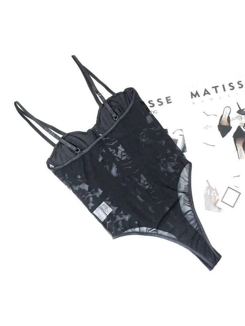 Celine | Embroidered Corset Bodysuit - ginlerie