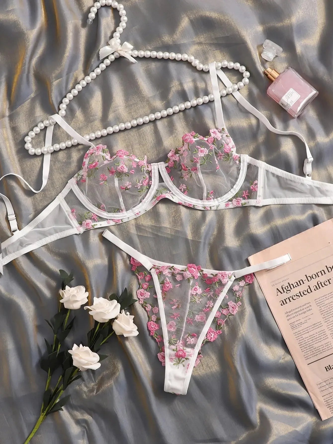 Juliet | Floral Lingerie set - ginlerie