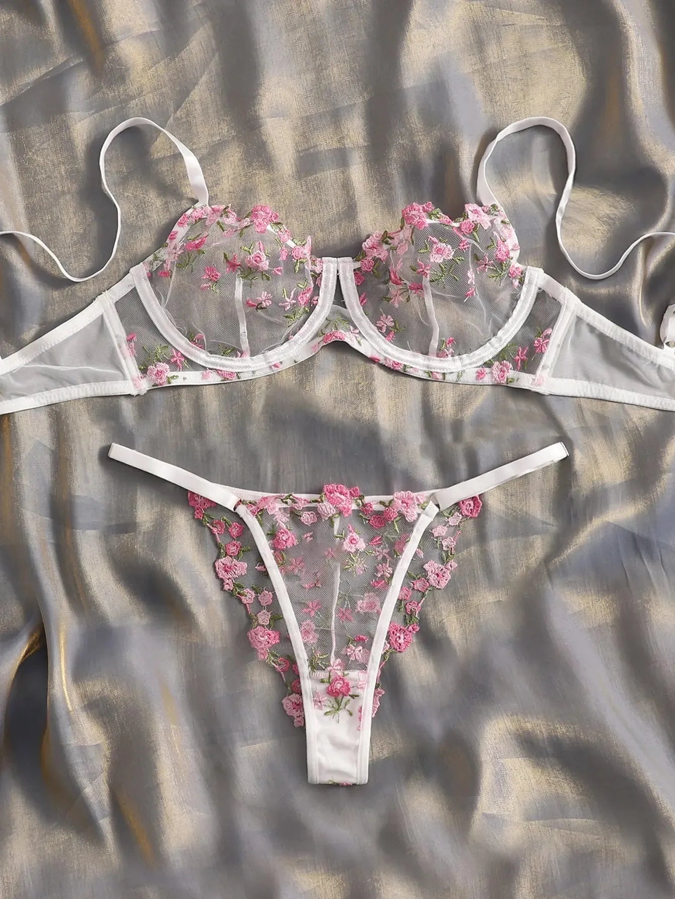 Juliet | Floral Lingerie set - ginlerie