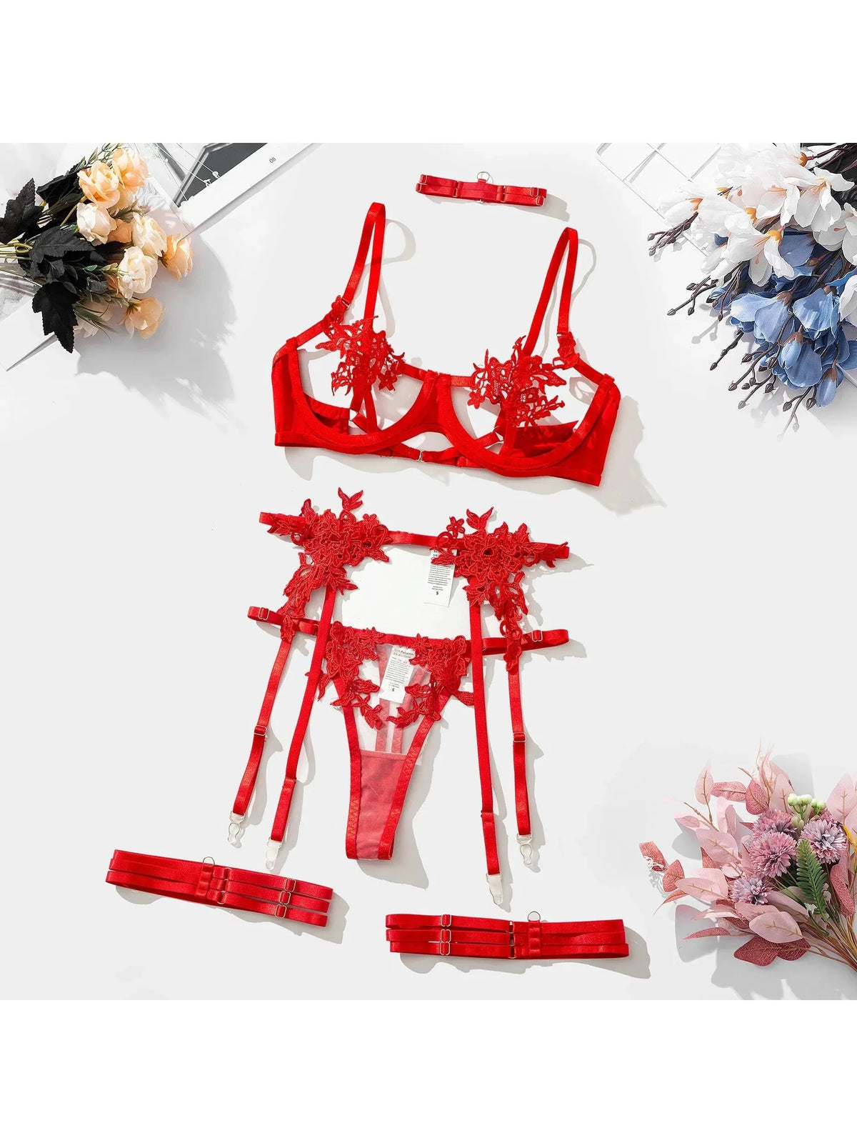 Elena | 3-Piece French Lingerie Set - ginlerie